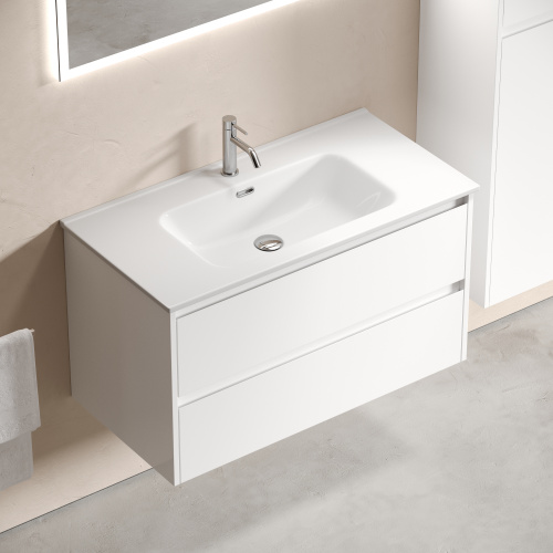 Тумба под раковину Sancos Libra LB90W 89х45х50 настенная - фото 5